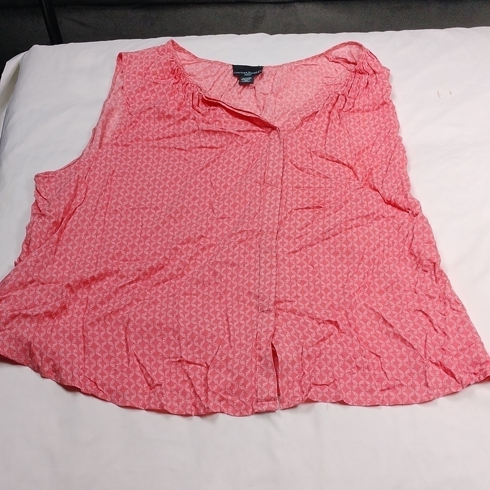 Cynthia Rowley women's 3X sleeveless button down blouse